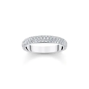 Essentials Sterling Silber Funkelndes Weiß Zirkonia Ring TR2462-051-14 Thomas Sabo Ringe