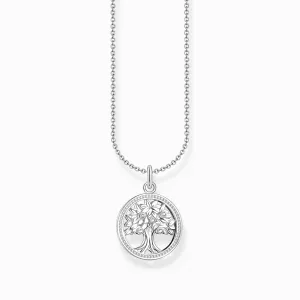 Essentials Sterling Silber Weiß Zirkonia Baum Der Liebe Halskette KE2214-051-14-L45V Thomas Sabo Halsketten