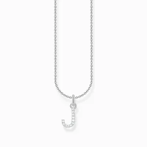 Essentials Sterling Silber mit Zirkonia Buchstabe J Halskette KE2249-051-14-L45V Thomas Sabo Halsketten