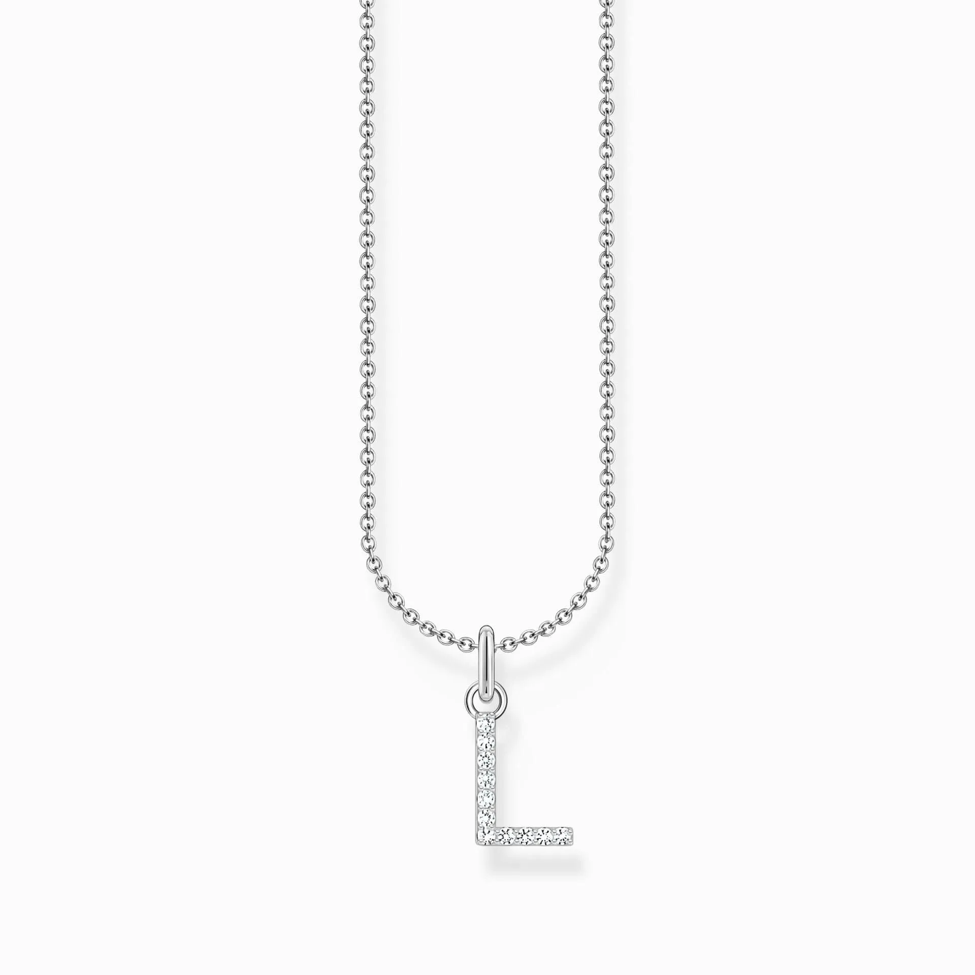 Essentials Sterling Silber mit Zirkonia Buchstabe L Halskette KE2251-051-14-L45V Thomas Sabo Halsketten