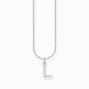 Essentials Sterling Silber mit Zirkonia Buchstabe L Halskette KE2251-051-14-L45V Thomas Sabo Halsketten