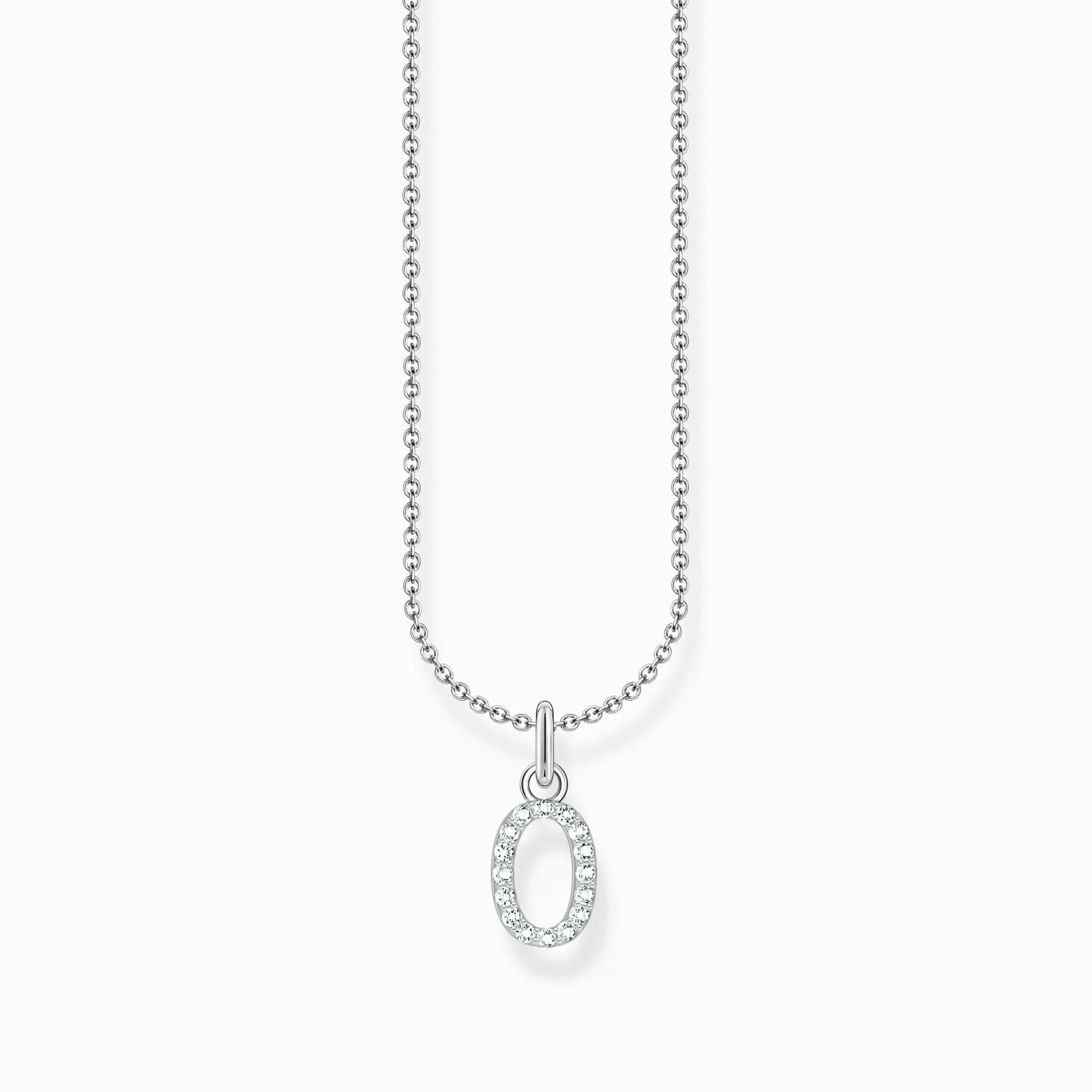 Essentials Sterling Silber mit Zirkonia Buchstabe O Halskette KE2254-051-14-L45V Thomas Sabo Halsketten