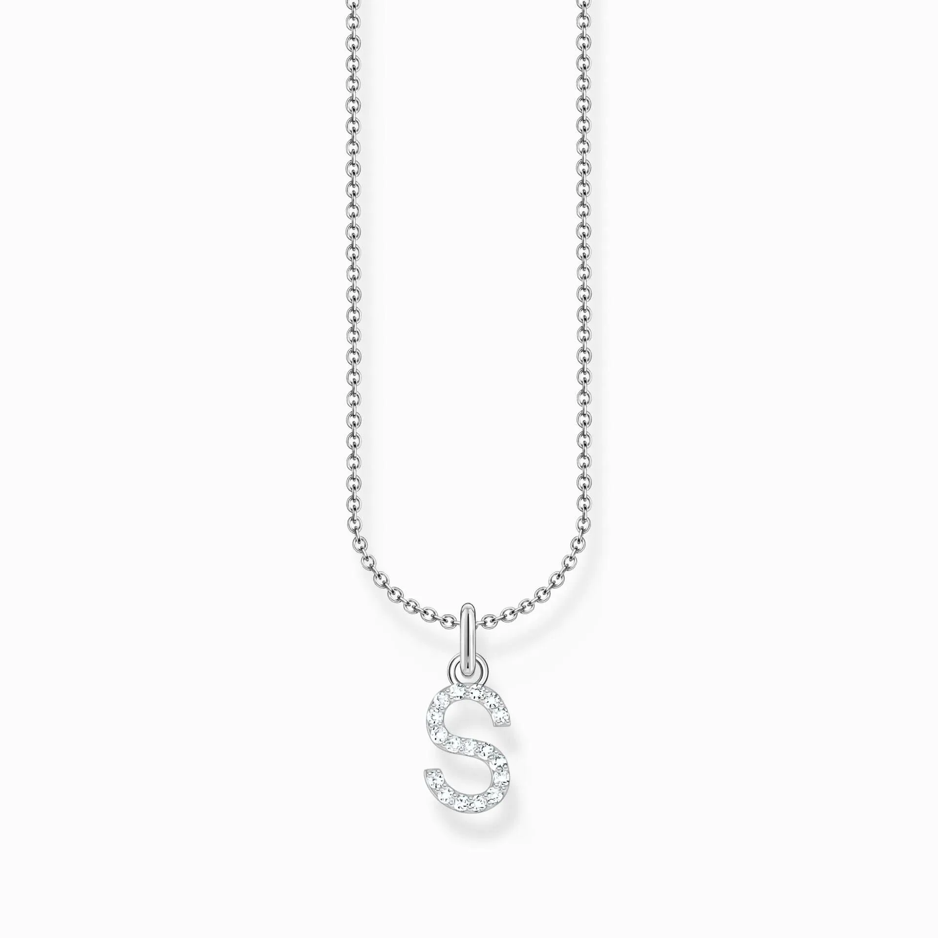 Essentials Sterling Silber mit Zirkonia Buchstabe S Halskette KE2258-051-14-L45V Thomas Sabo Halsketten