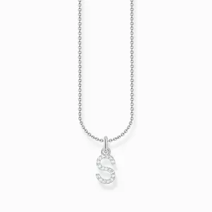 Essentials Sterling Silber mit Zirkonia Buchstabe S Halskette KE2258-051-14-L45V Thomas Sabo Halsketten