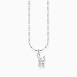 Essentials Sterling Silber mit Zirkonia Buchstabe W Halskette KE2262-051-14-L45V Thomas Sabo Halsketten