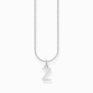 Essentials Sterling Silber mit Zirkonia Buchstabe Z Halskette KE2265-051-14-L45V Thomas Sabo Halsketten
