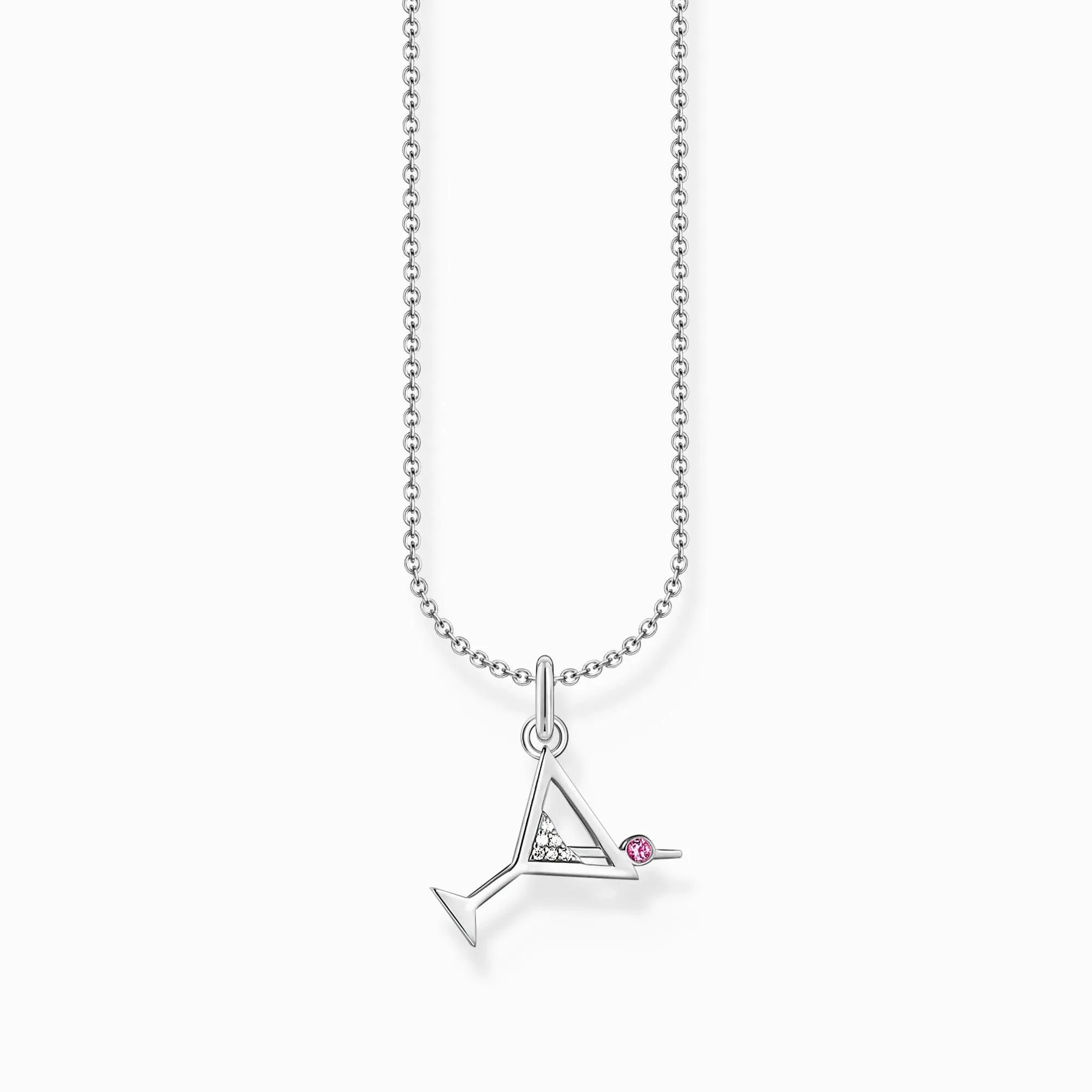 Essentials Sterling Silber Zirkonia Cocktailglas Halskette KE2232-013-27-L45V Thomas Sabo Halsketten