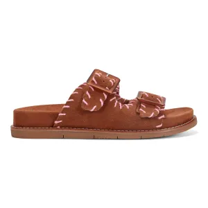 Fausto Rundspitze Freizeit Flache Riemchensandalen