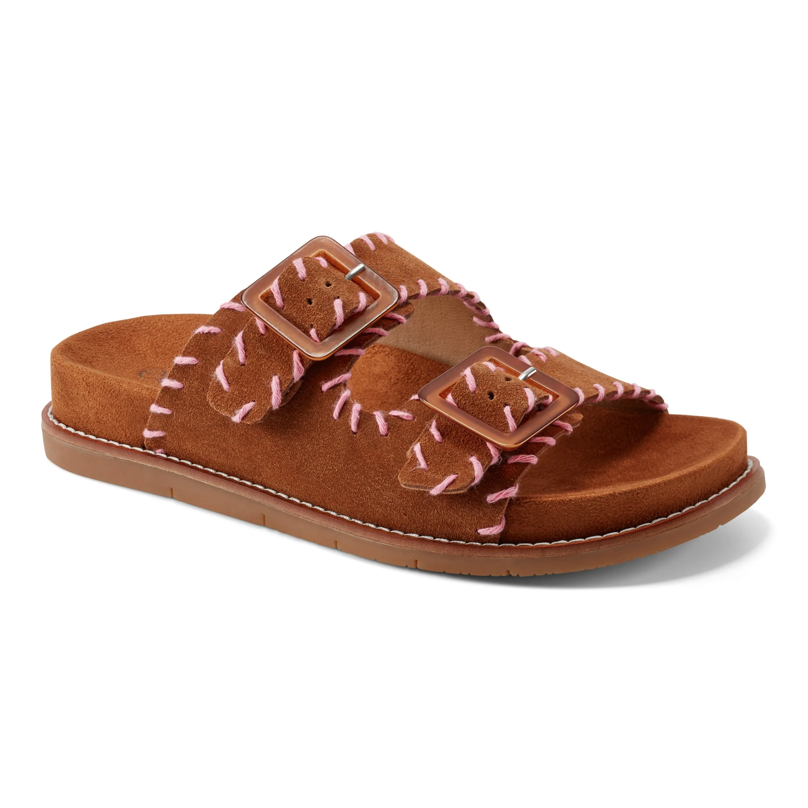 Fausto Rundspitze Freizeit Flache Riemchensandalen