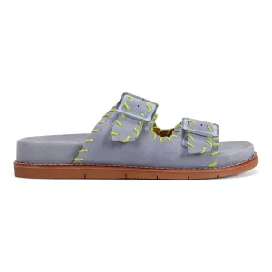 Fausto Rundspitze Freizeit Flache Riemchensandalen