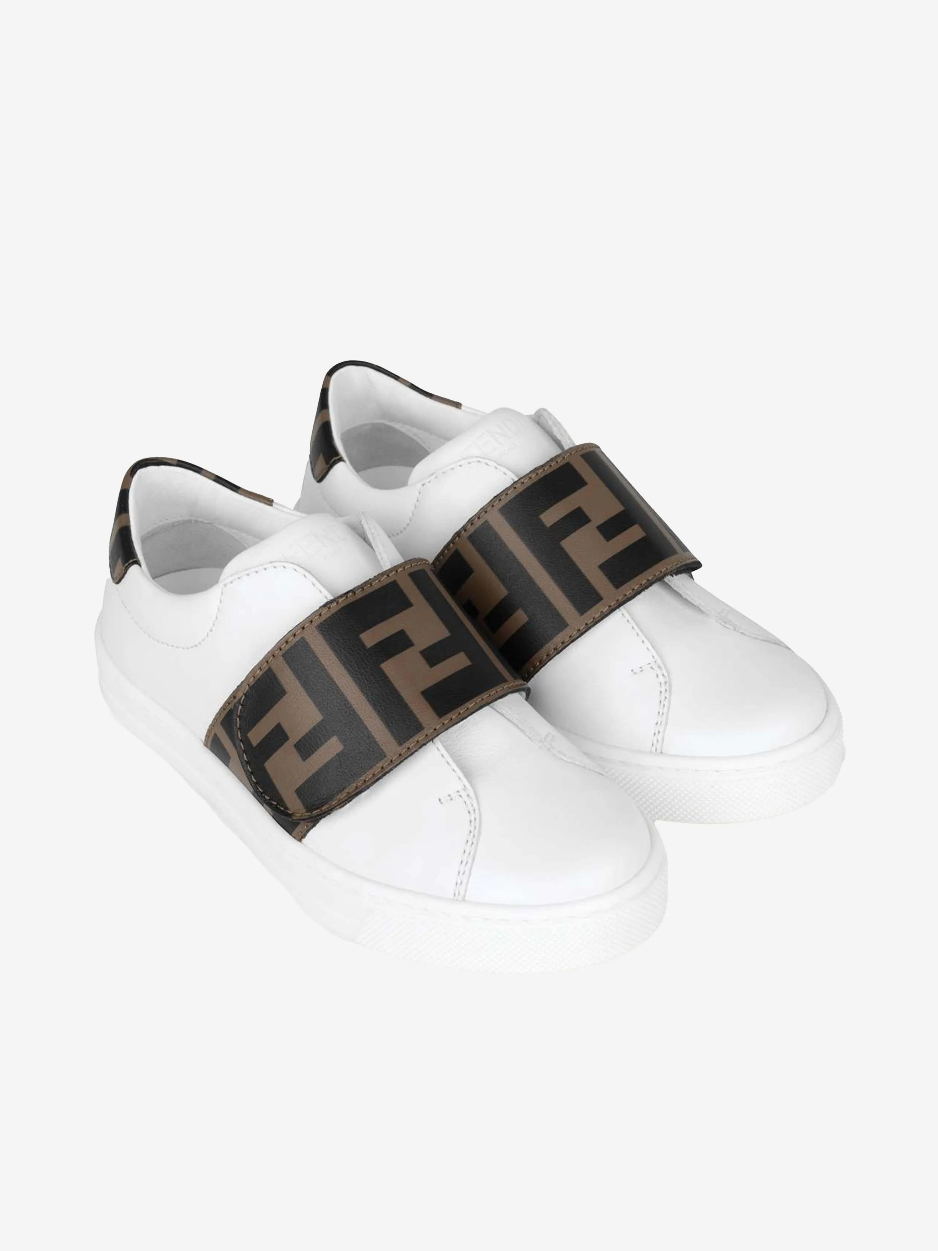 Fendi Fendi Leder FF Logo Riemchen Sneaker