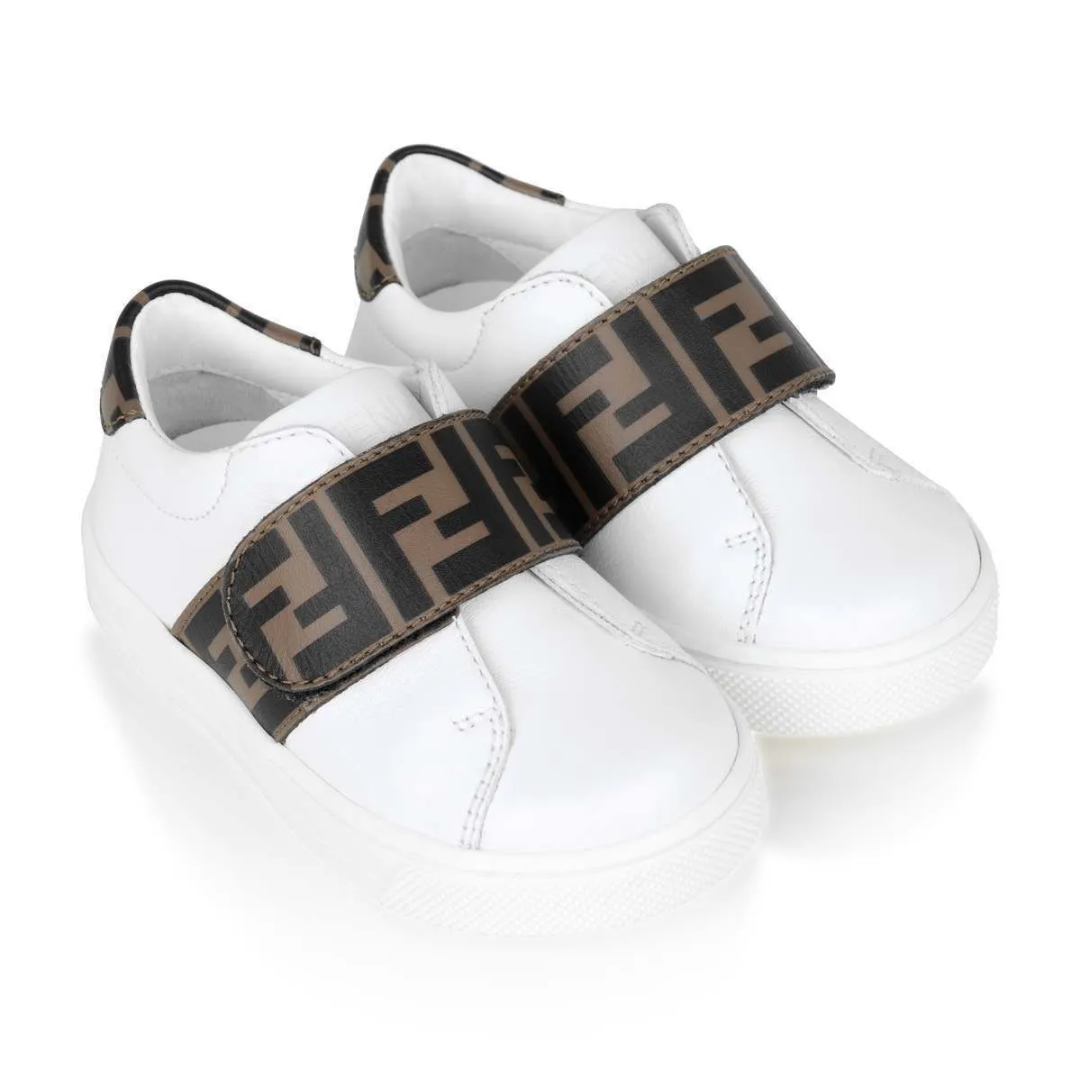Fendi Fendi Leder FF Logo Riemchen Sneaker