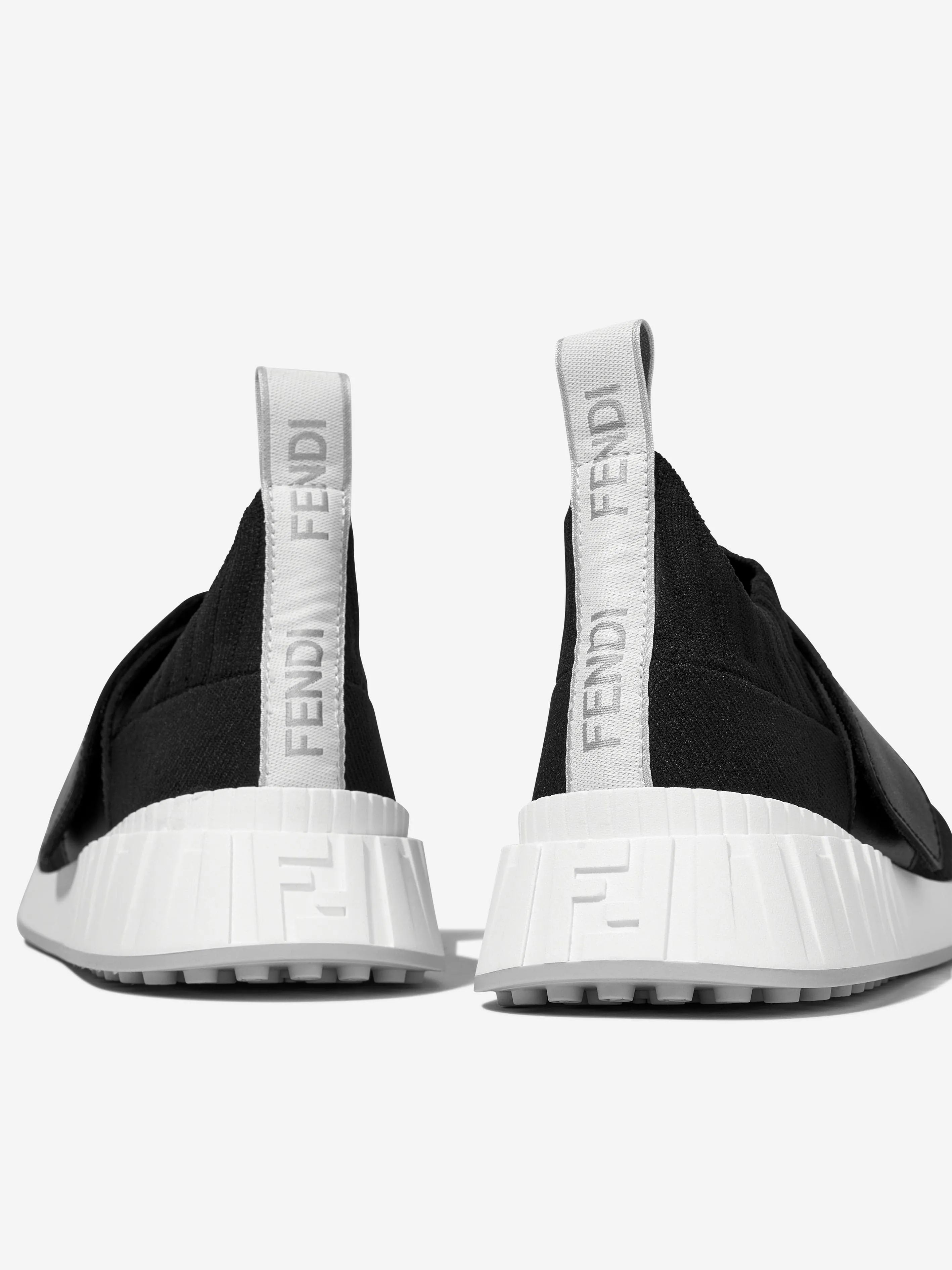 Fendi Kids Logo Slip-On Turnschuhe in Schwarz