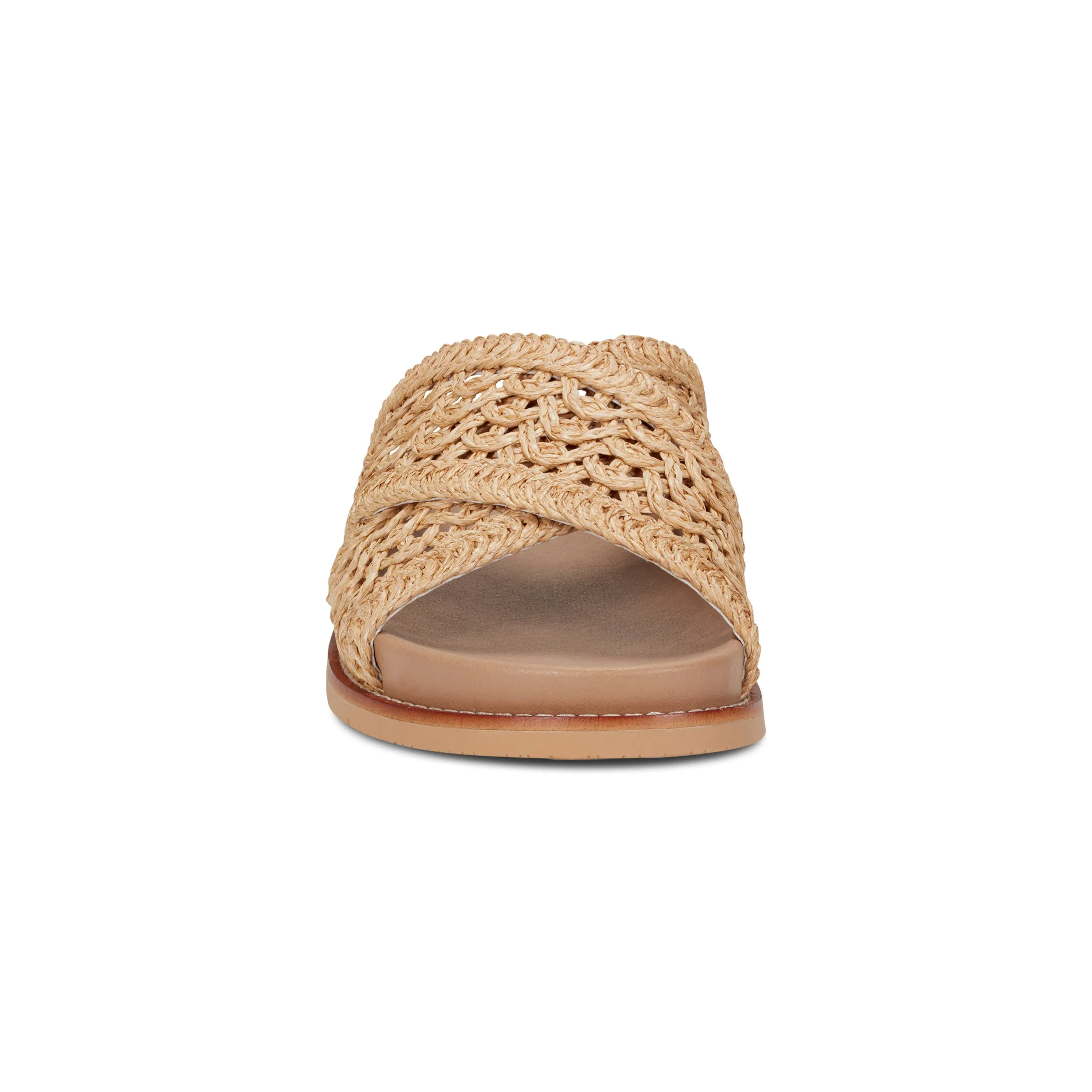 Flauschige Rundspitzen-Slip-On Flache Freizeitsandalen