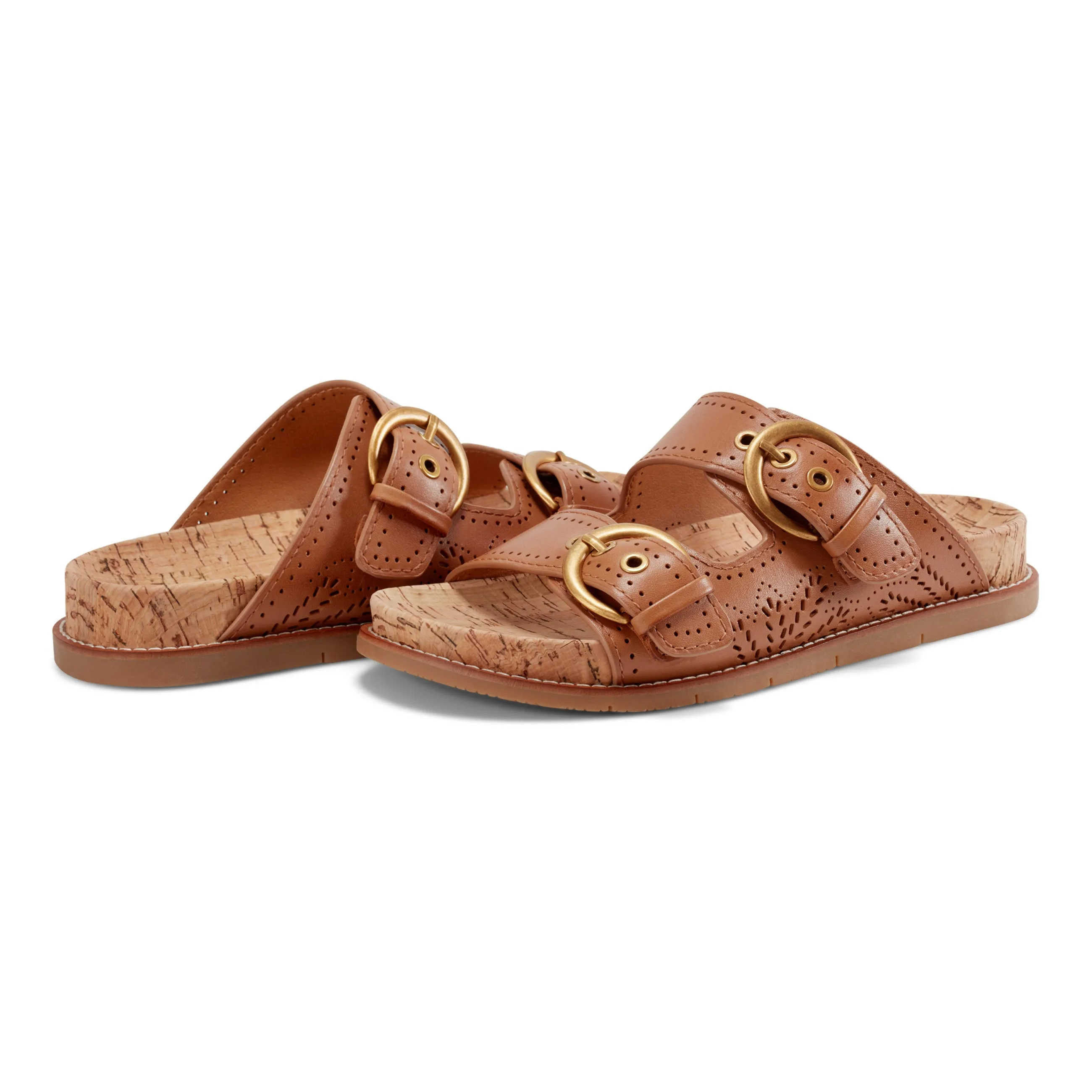 Francii Rundspitze Bequeme Schlupf-Flatsandalen