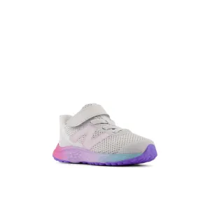 Fresh Foam Arishi v4 Bungee-Schnürung mit Oberseitenriemen - Grau Matter mit Mid Century Pink und Lilac Glo - Kleinkinder