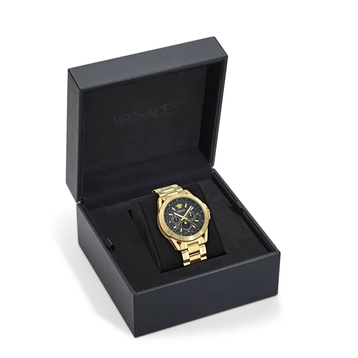 Gents Galaxy Moonph Black Guilloch Uhr VE0K00425