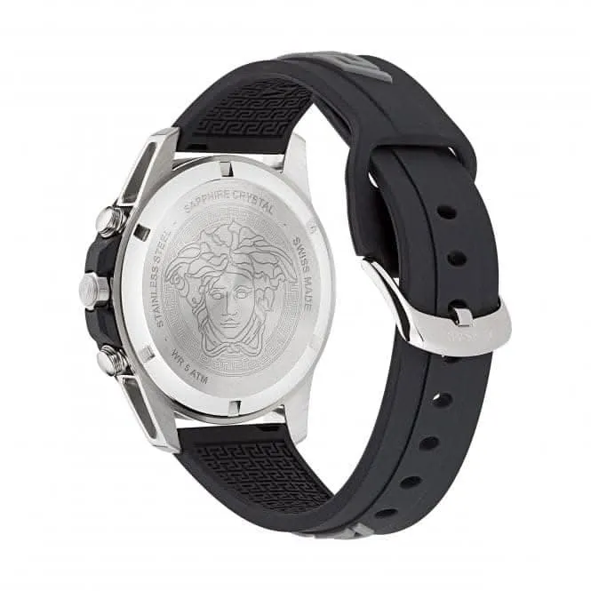 Herren Greca Act Edelstahl Armbanduhr Schwarz VE3J00222