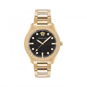 Herren Greca Dome Uhr in Goldton Schwarz VE2T00522