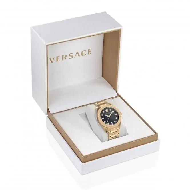 Herren Greca Dome Uhr in Goldton Schwarz VE2T00522
