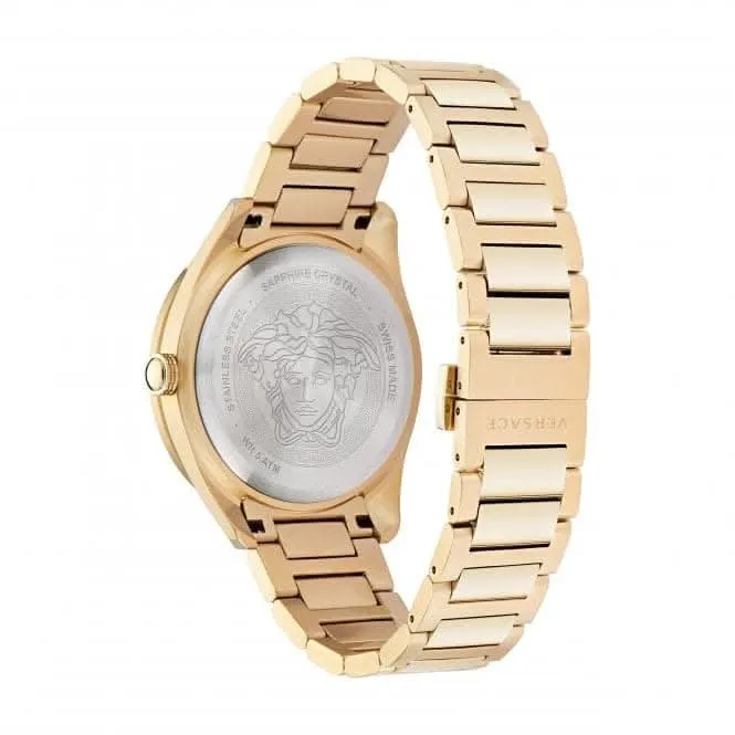 Herren Greca Dome Uhr in Goldton Schwarz VE2T00522
