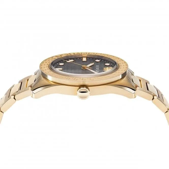 Herren Greca Dome Uhr in Goldton Schwarz VE2T00522