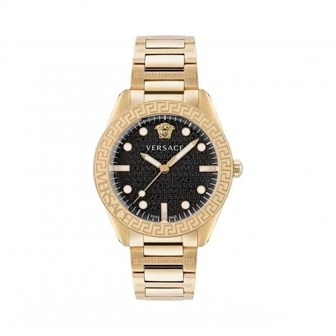 Herren Greca Dome Uhr in Goldton Schwarz VE2T00522