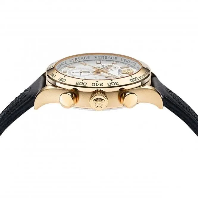 Gents Hellenyium Armbanduhr in Goldton und Silber-Weiß VE2U00222