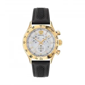 Gents Hellenyium Armbanduhr in Goldton und Silber-Weiß VE2U00222