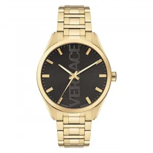 Herren V-Vertical Goldfarbene Graue Uhr VE3H00622