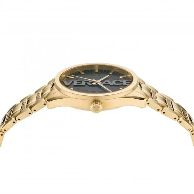 Herren V-Vertical Goldfarbene Graue Uhr VE3H00622