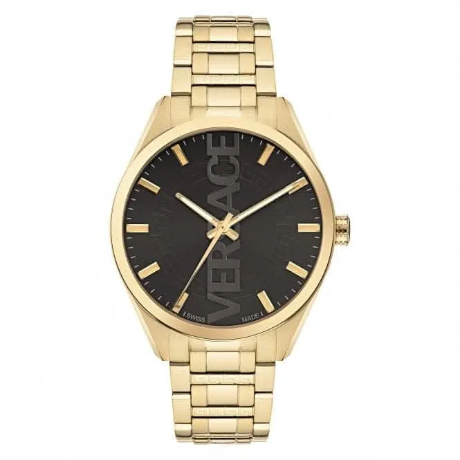 Herren V-Vertical Goldfarbene Graue Uhr VE3H00622