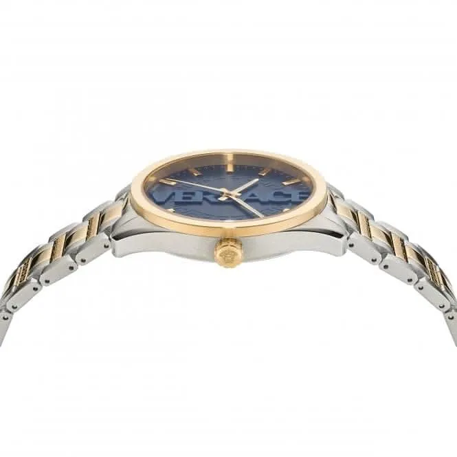 Herren V-Vertical Edelstahl Uhr Blau VE3H00422