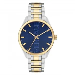Herren V-Vertical Edelstahl Uhr Blau VE3H00422