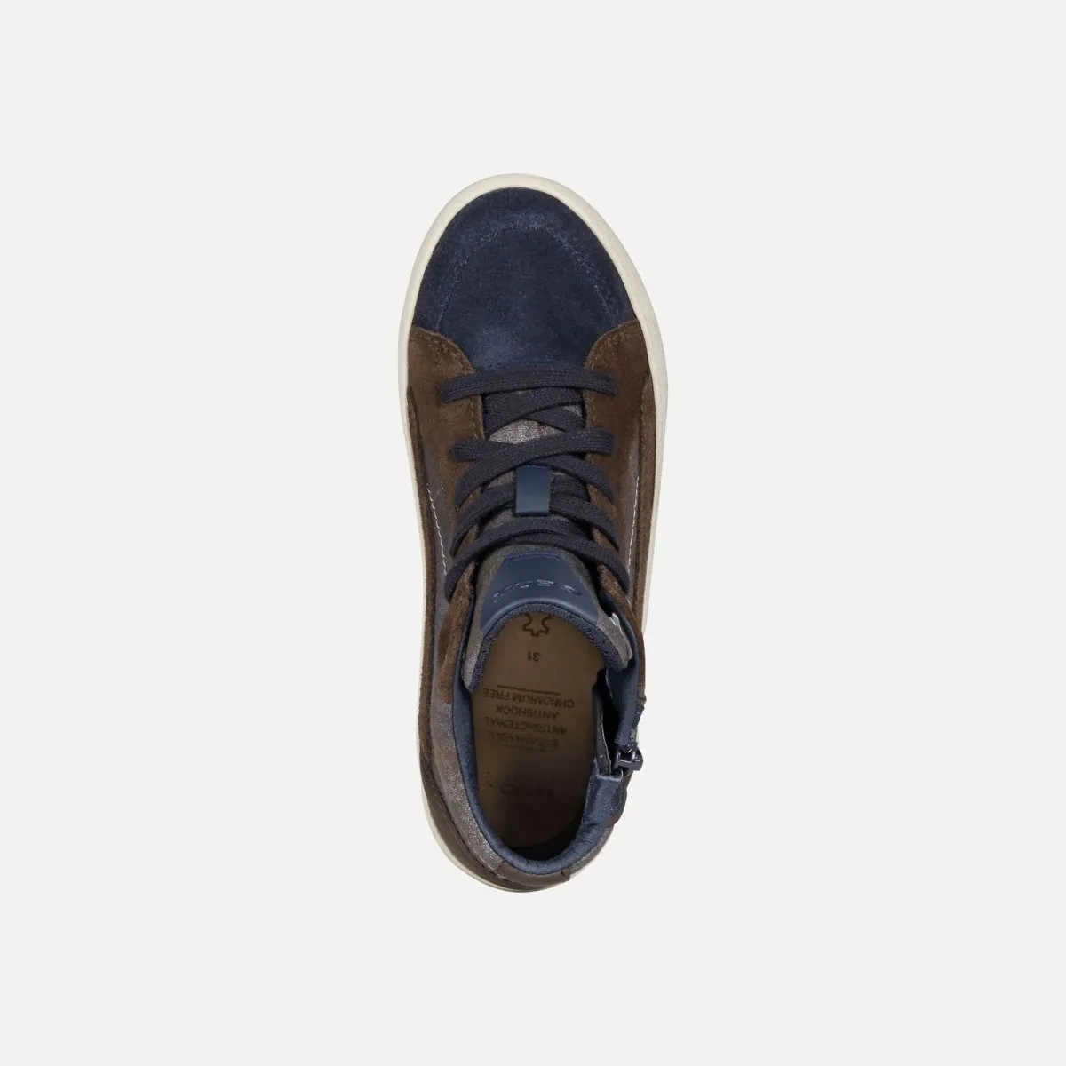 Geox Jungen Alonisso Braun/Marine Wildleder Hi (Größen 36-37)
