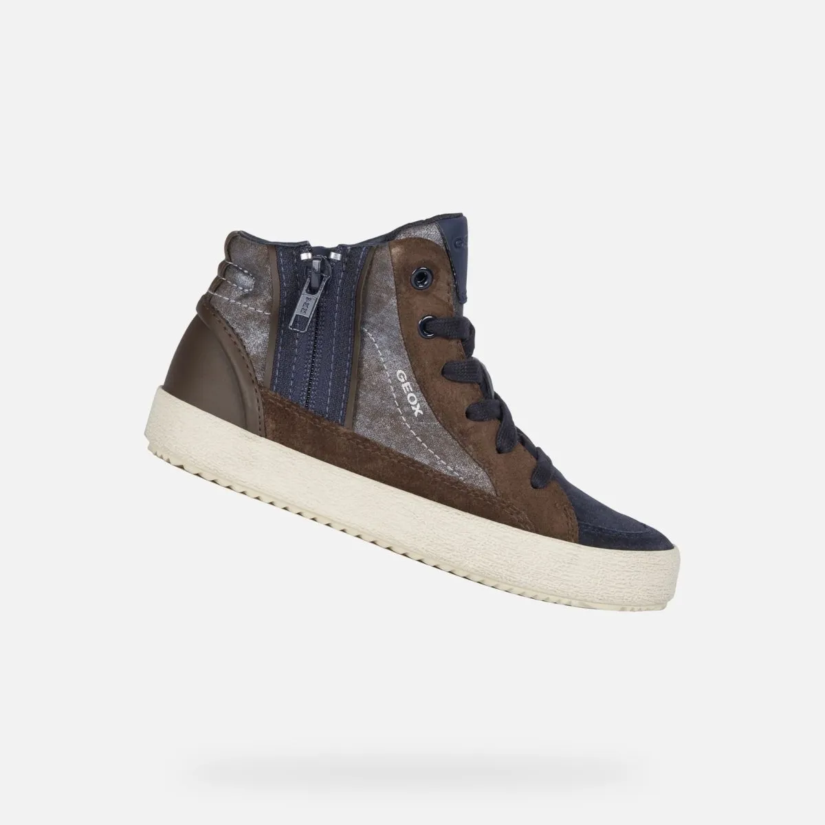 Geox Jungen Alonisso Braun/Marine Wildleder Hi (Größen 36-37)