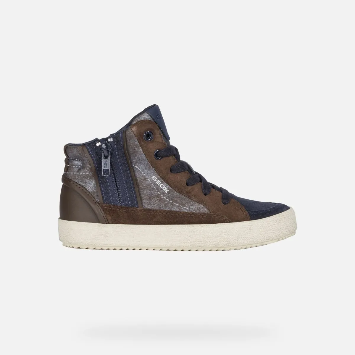 Geox Jungen Alonisso Braun/Marine Wildleder Hi (Größen 36-37)