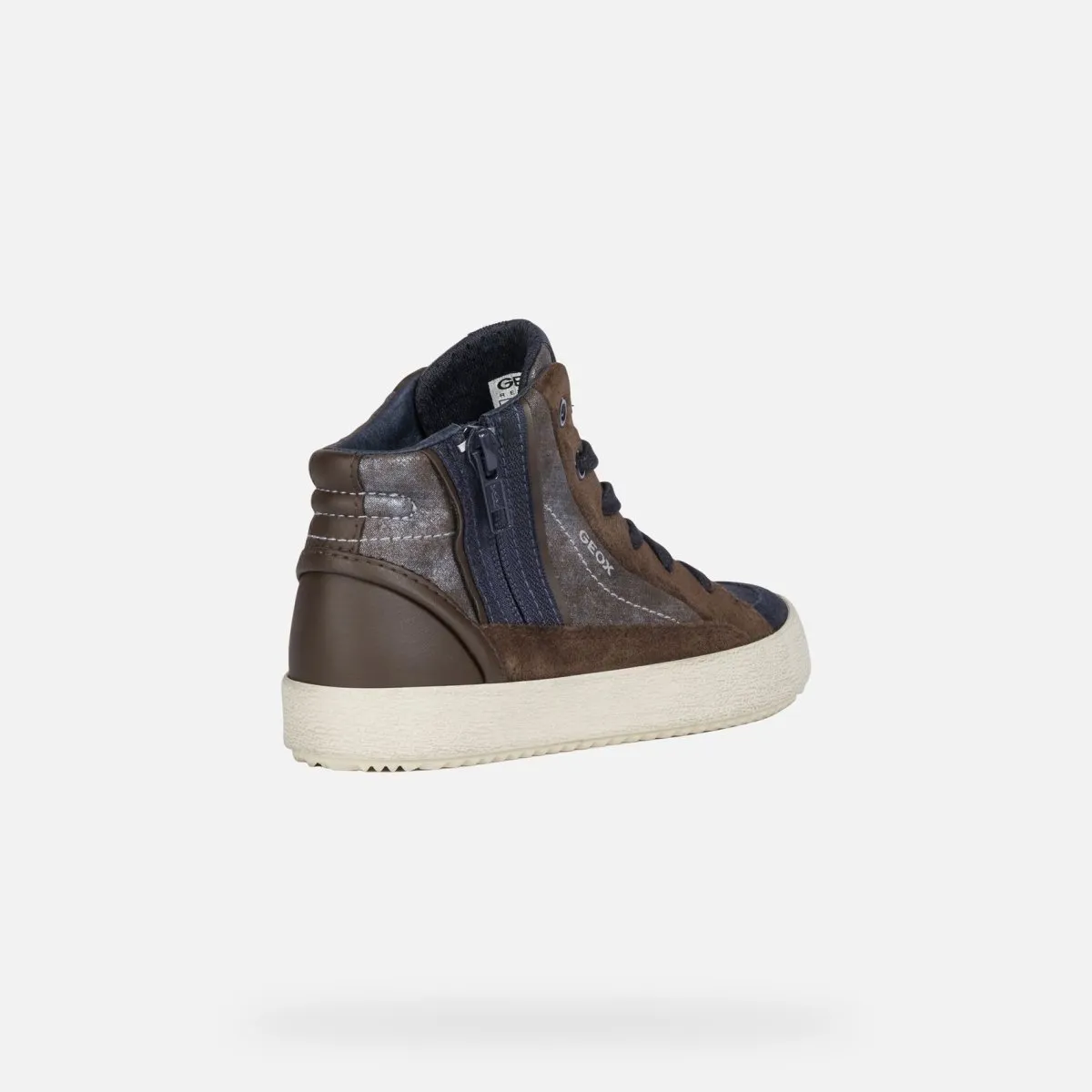 Geox Jungen Alonisso Braun/Marine Wildleder Hi (Größen 36-37)