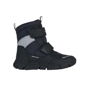 Geox Jungen (Größen 30-41) Flexyper Schwarz/Grau Hohe wasserdichte Schuhe