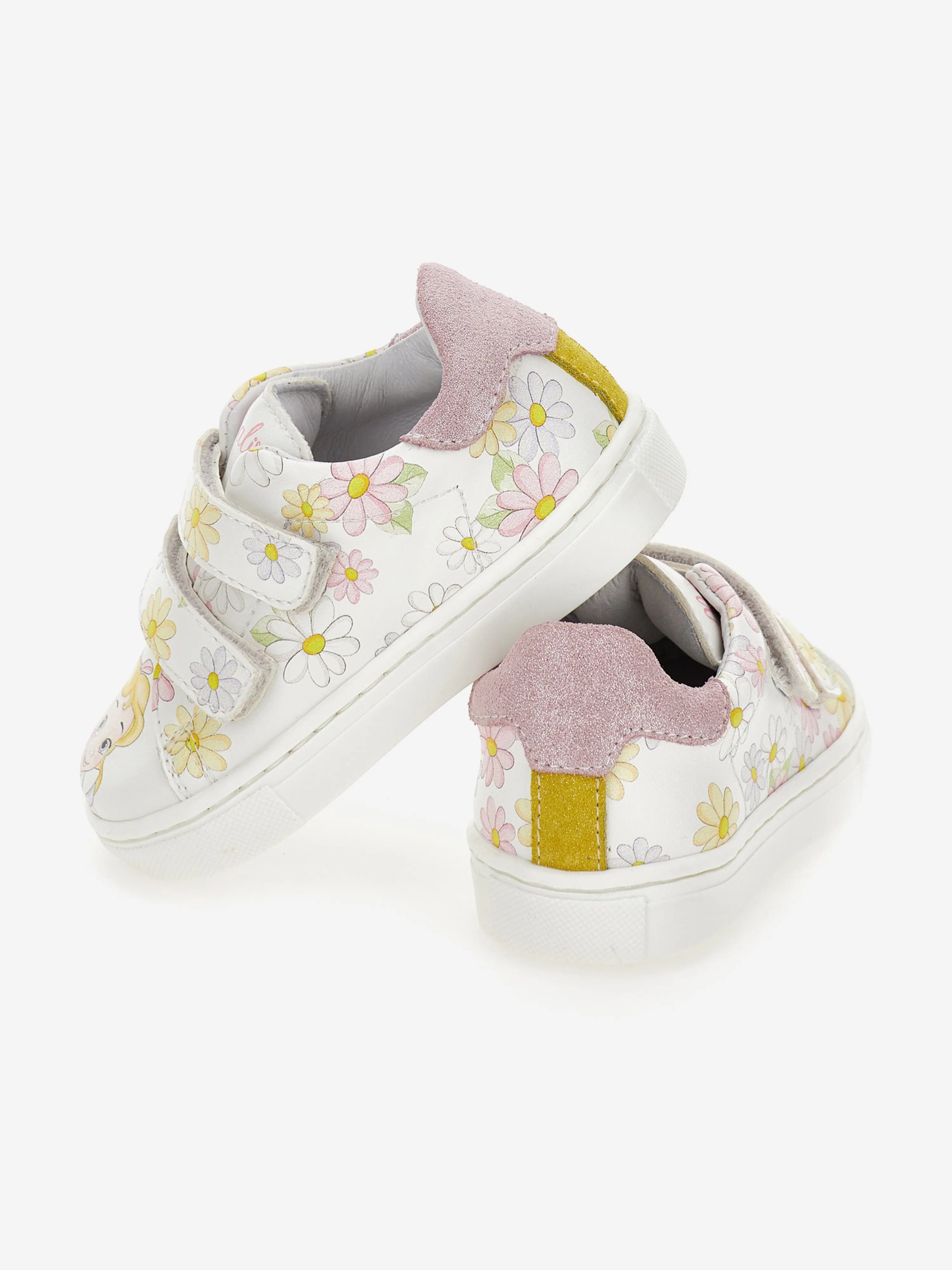 Mädchen Daisy Print Turnschuhe in Weiß