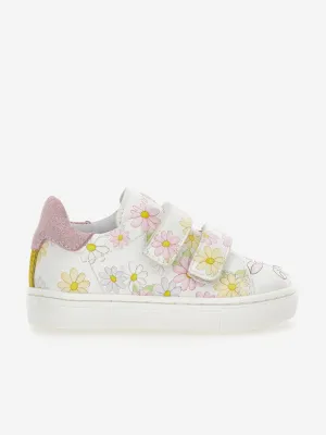 Mädchen Daisy Print Turnschuhe in Weiß