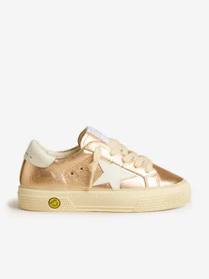 Mädchen Leder Laminierte Mai Turnschuhe in Rosa
