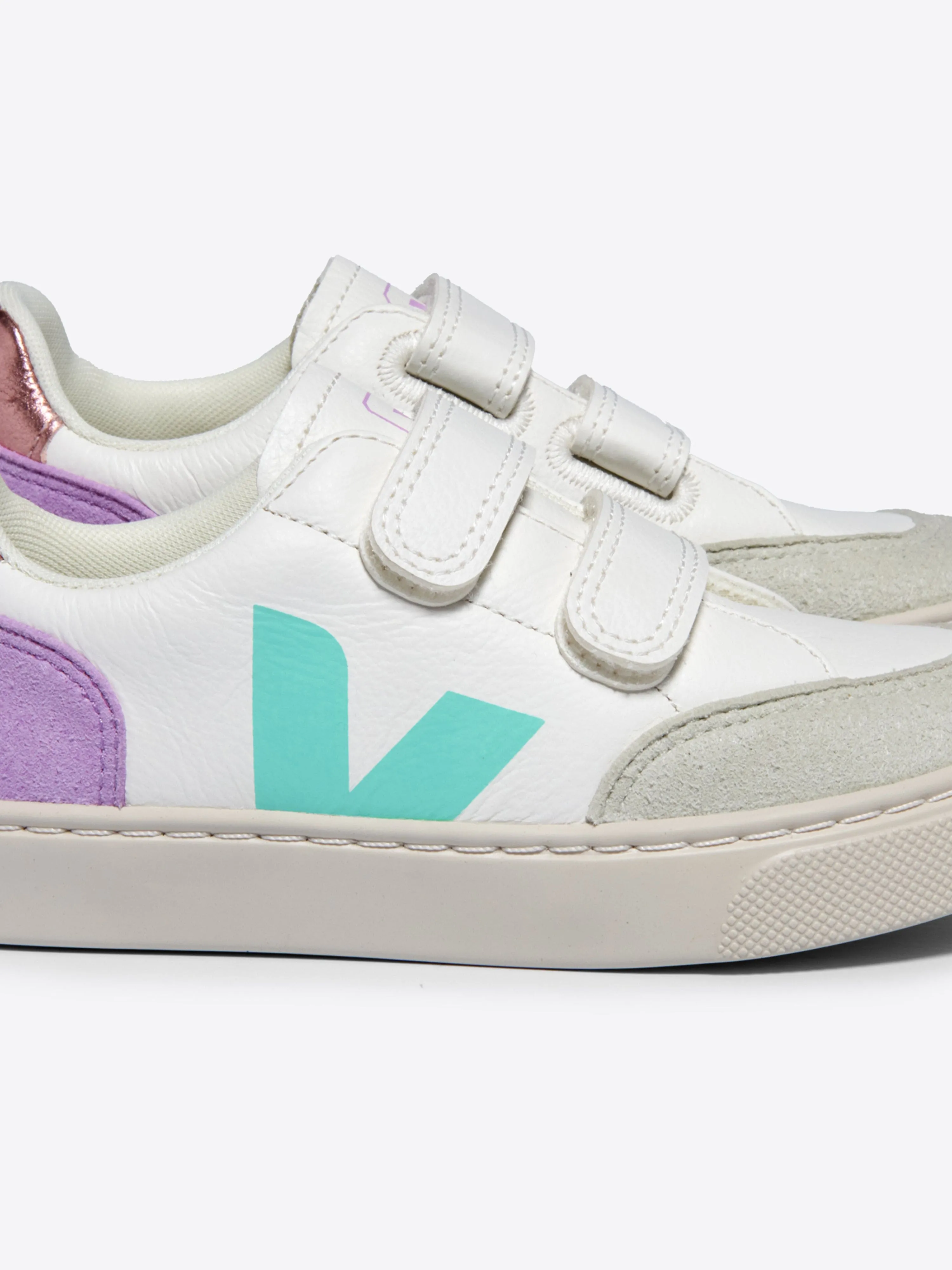 Mädchen Leder V-12 Turnschuhe in Weiß