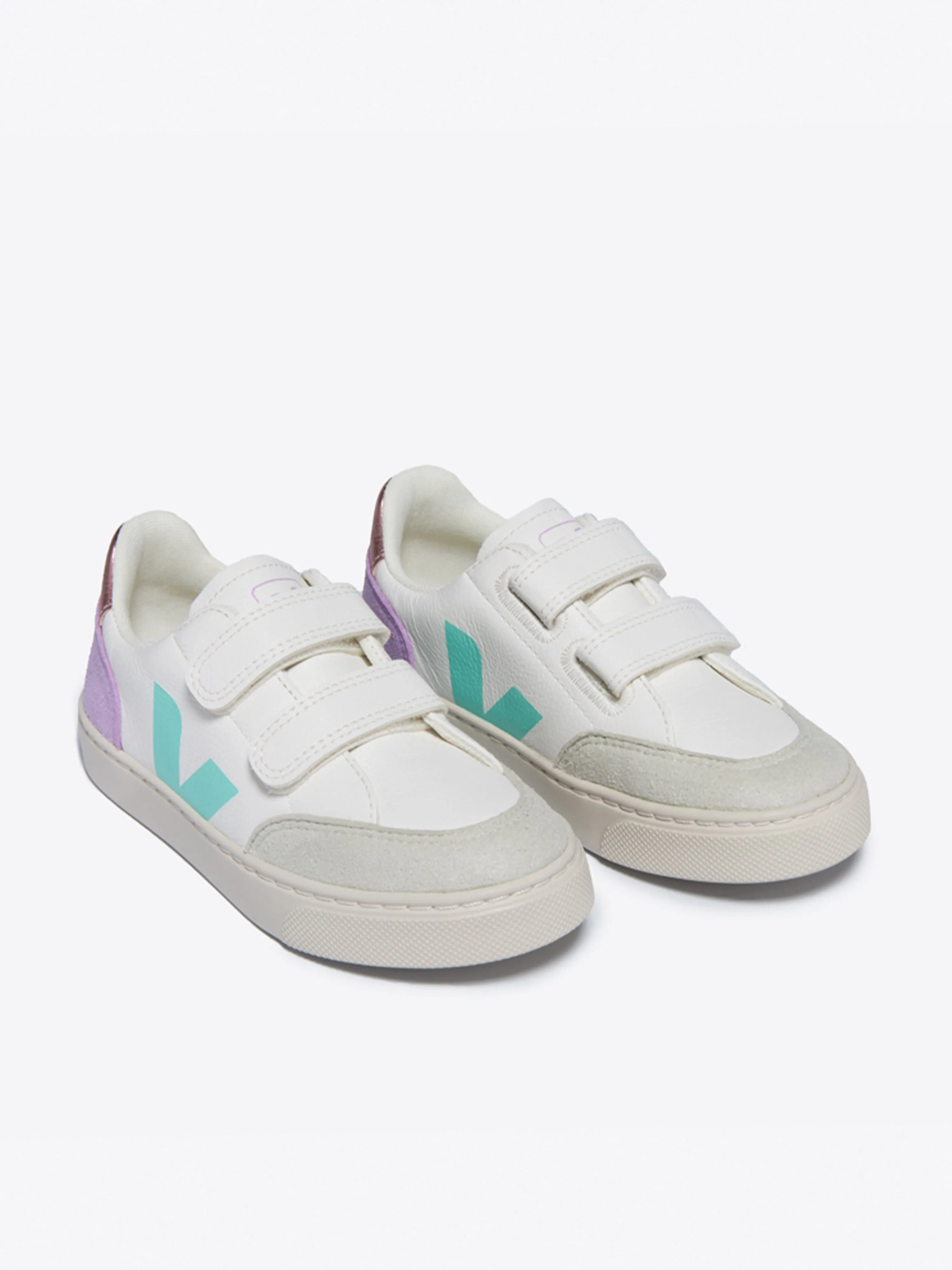Mädchen Leder V-12 Turnschuhe in Weiß