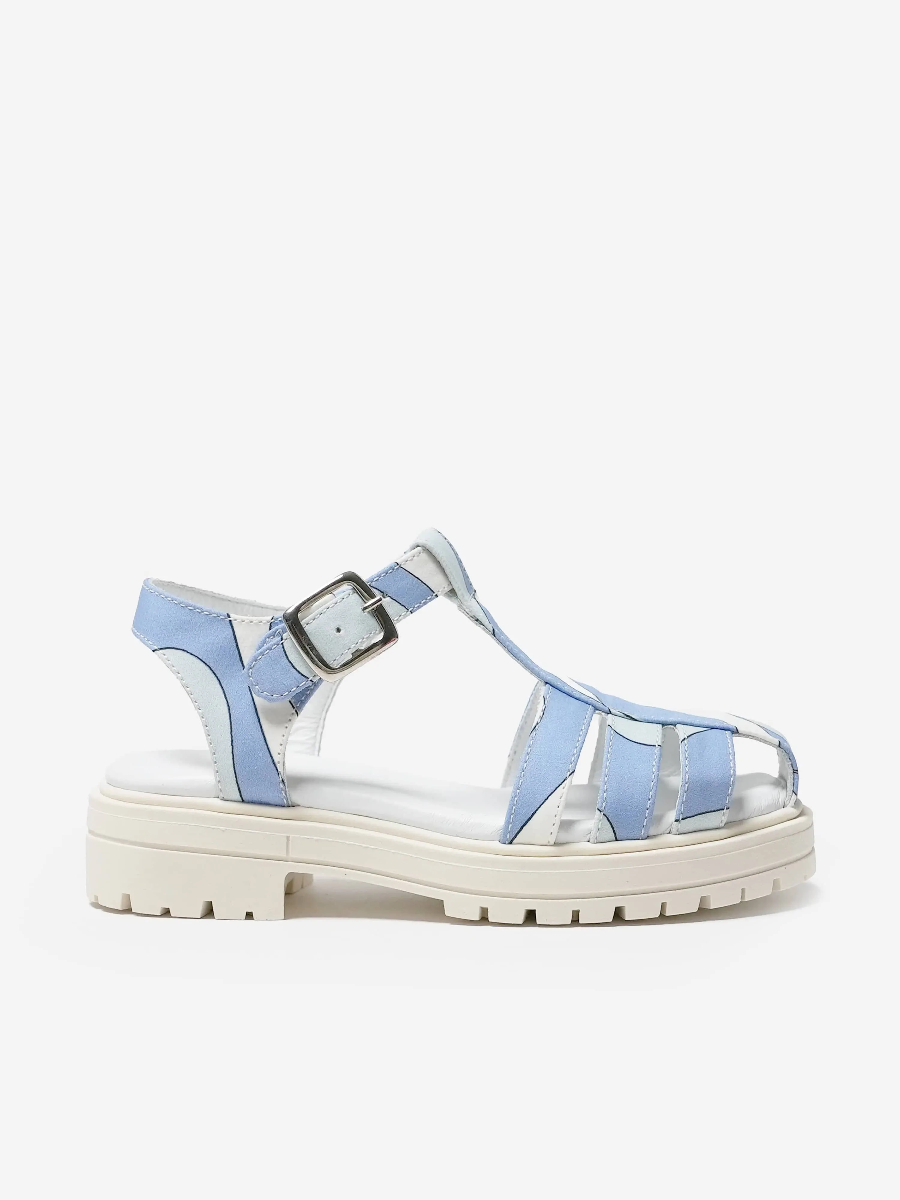 Mädchen Poplin Sandalen in Blau