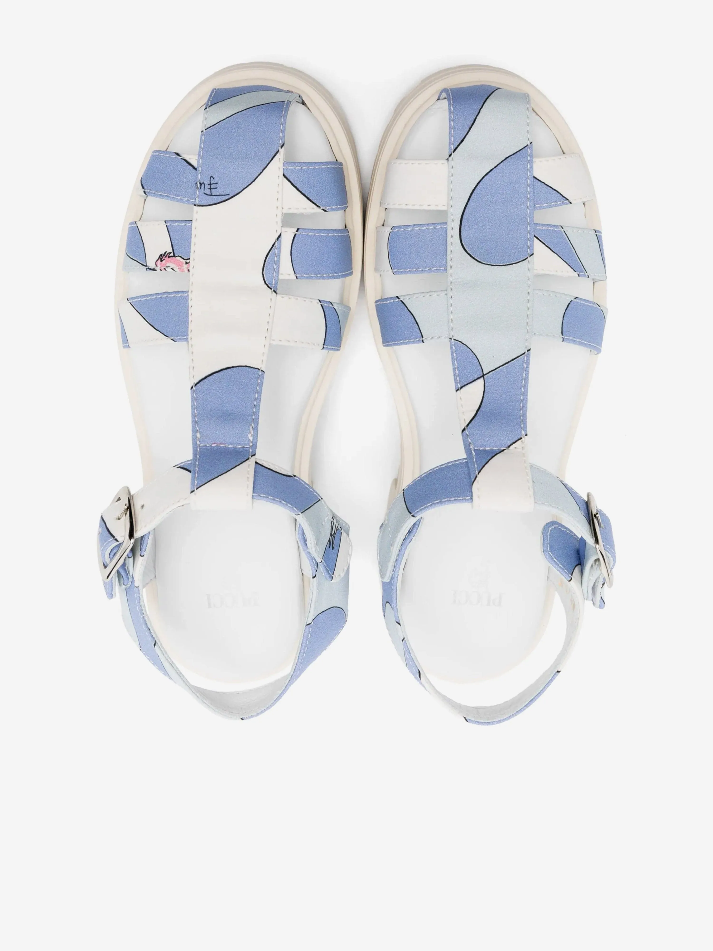 Mädchen Poplin Sandalen in Blau