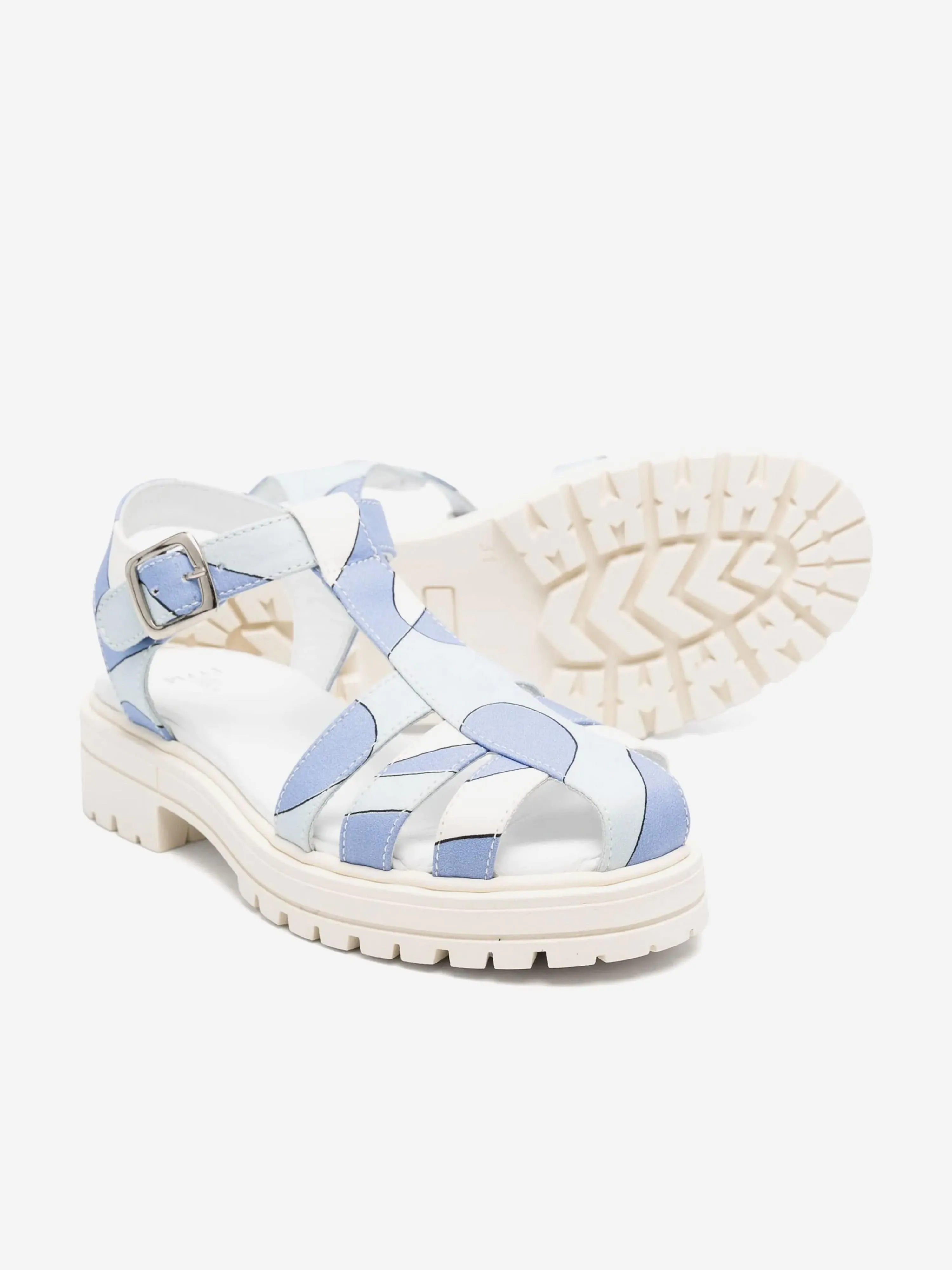Mädchen Poplin Sandalen in Blau