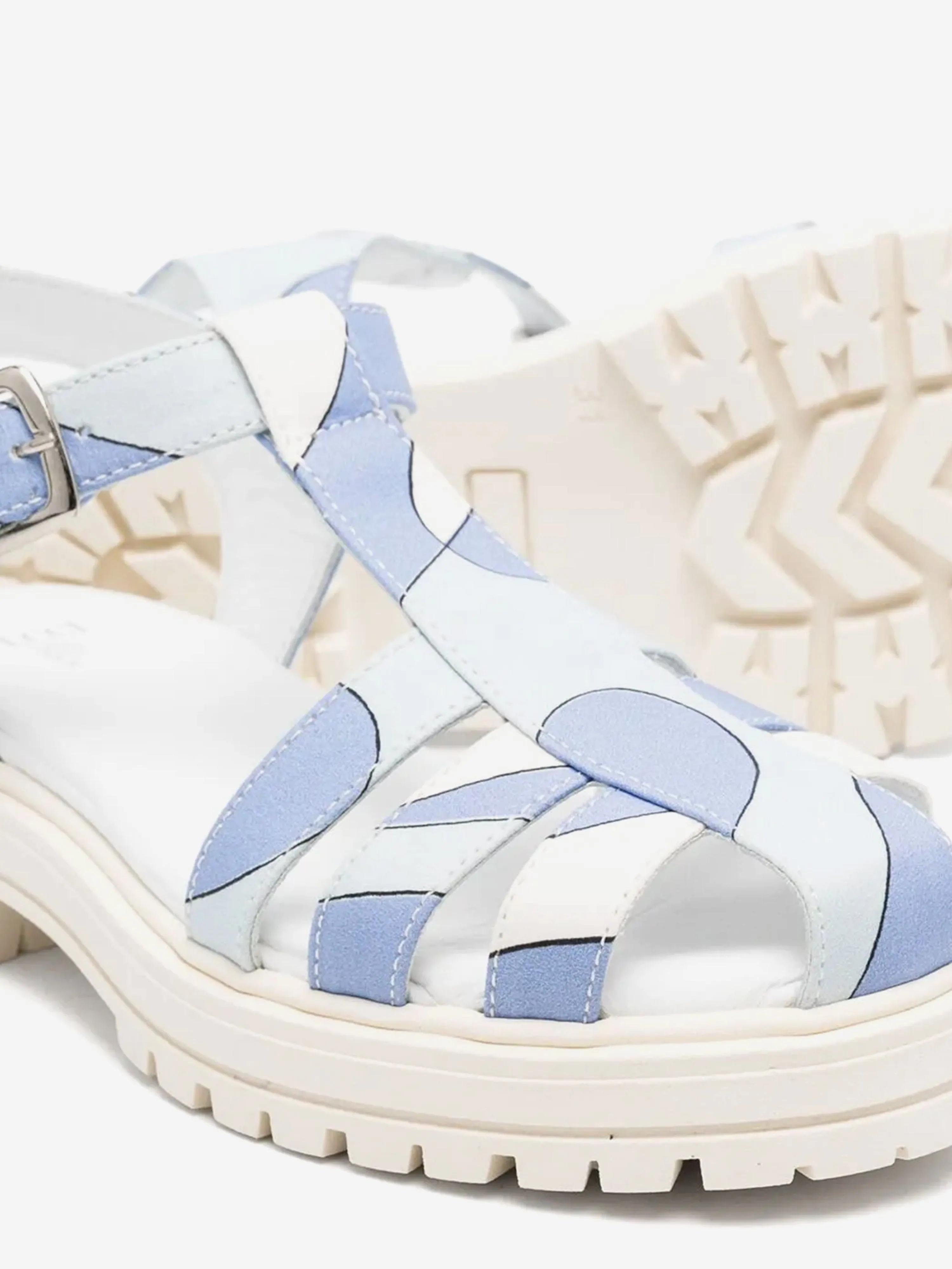 Mädchen Poplin Sandalen in Blau