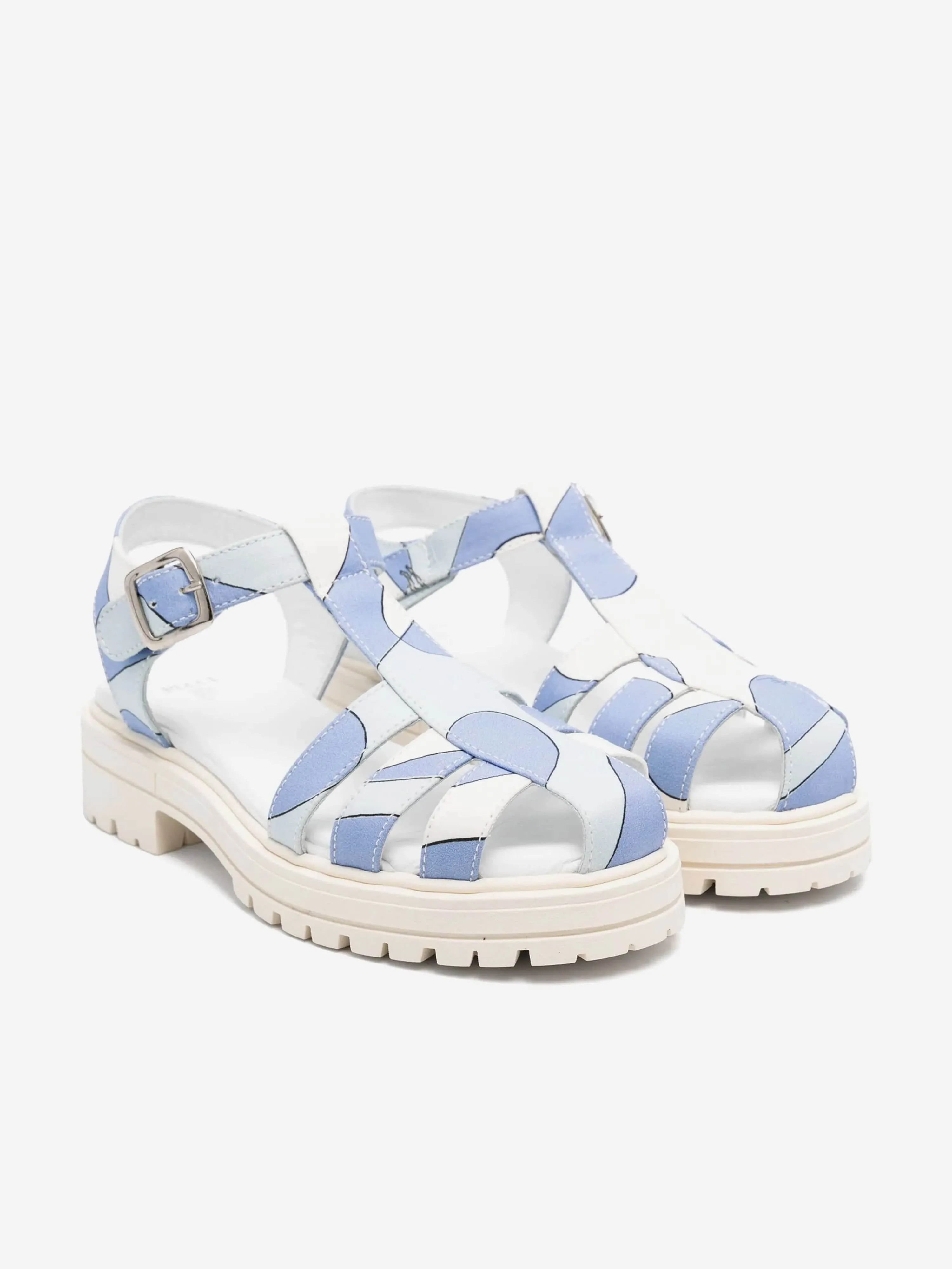 Mädchen Poplin Sandalen in Blau