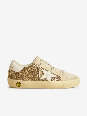 Mädchen Super-Star Glitzer Turnschuhe in Beige